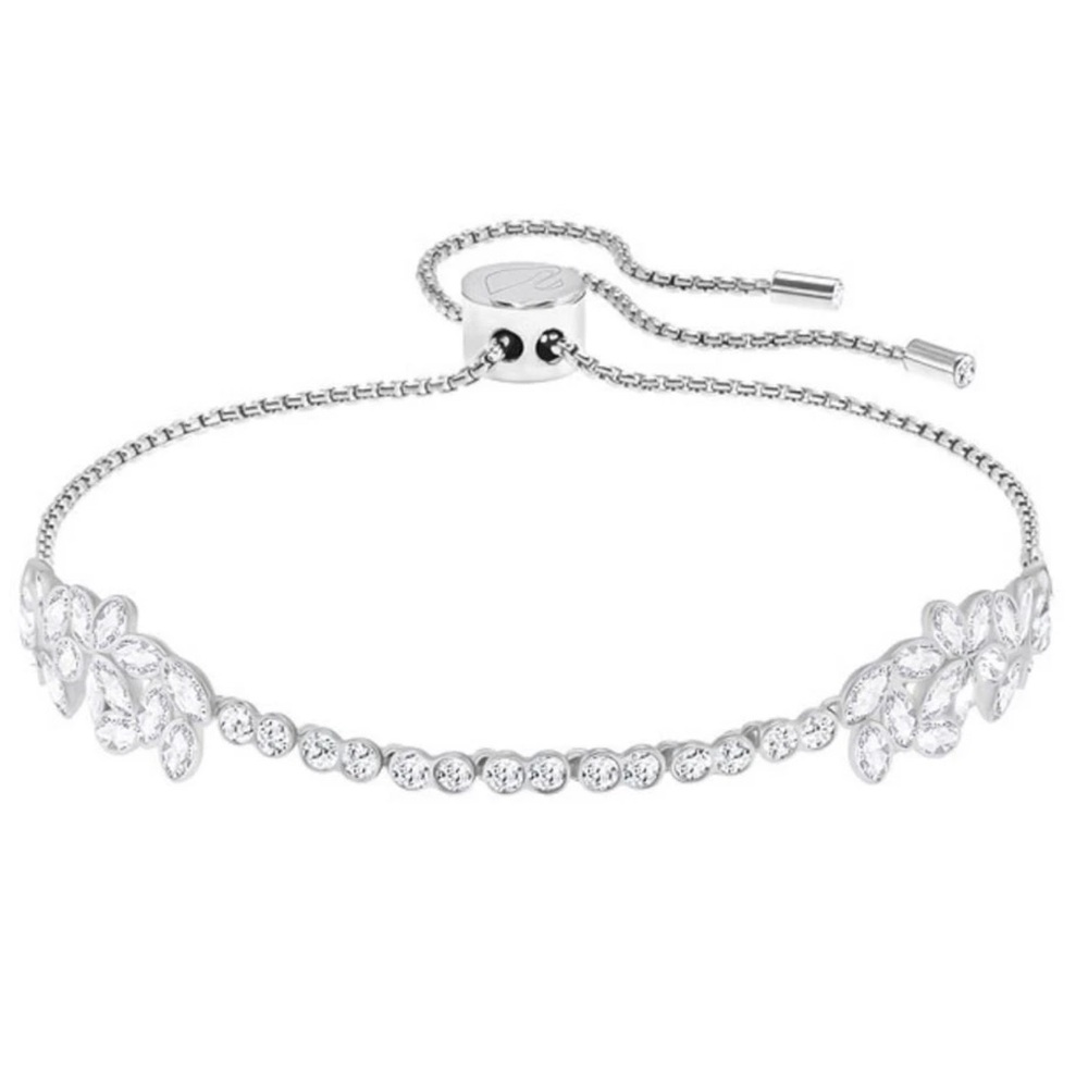 Swarovski branches and leaf Silver bracelet